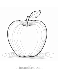 apple coloring page activity