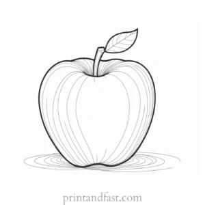 apple coloring page activity