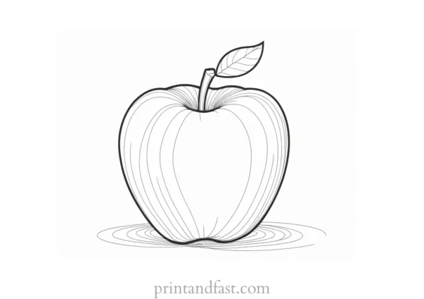 apple coloring page activity