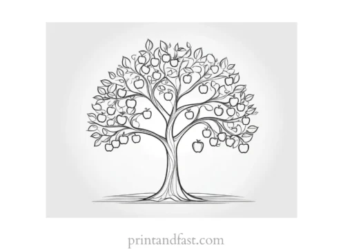 apple coloring page apple tree