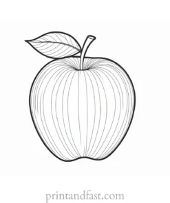 apple coloring page autumn