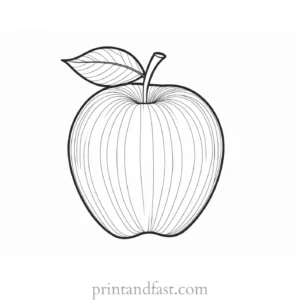 apple coloring page autumn