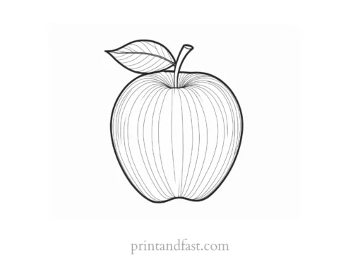 apple coloring page autumn