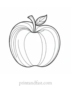 apple coloring page cartoon