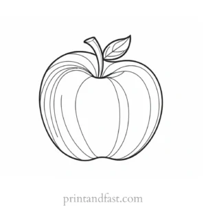 apple coloring page cartoon