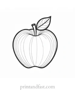 apple coloring page craft