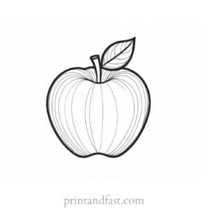 apple coloring page craft