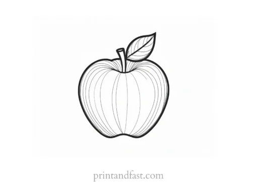 apple coloring page craft