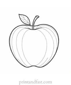 apple coloring page cute