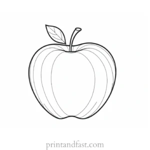 apple coloring page cute