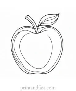 apple coloring page easy