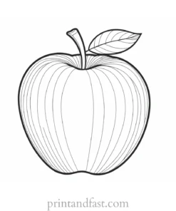 apple coloring page educational