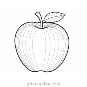 apple coloring page educational