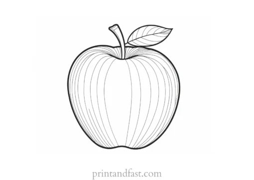 apple coloring page educational