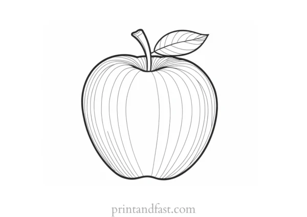 apple coloring page educational