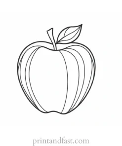 apple coloring page for kids