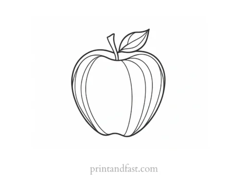 apple coloring page for kids