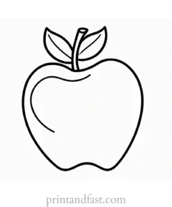 apple coloring page free