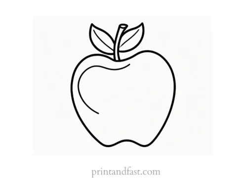 apple coloring page free