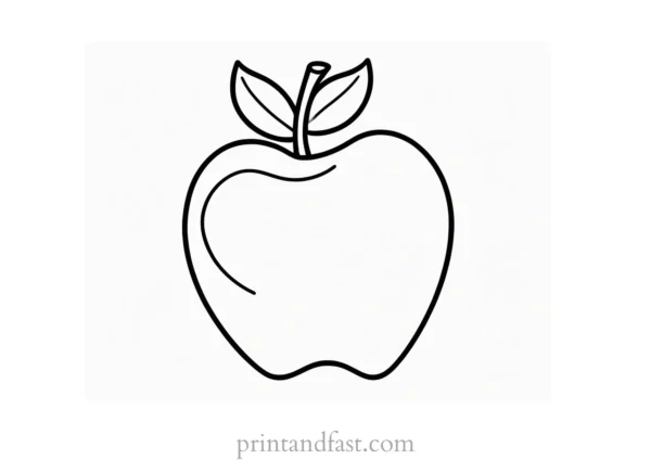 apple coloring page free