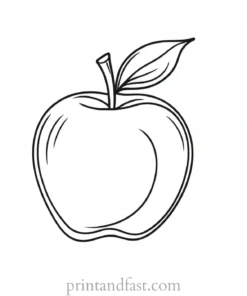 apple coloring page fun