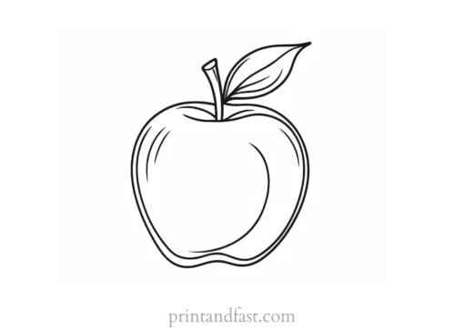 apple coloring page fun