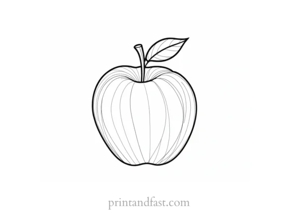 apple coloring page harvest