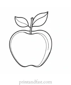 apple coloring page large