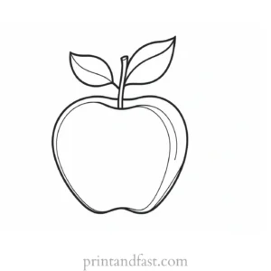 apple coloring page large