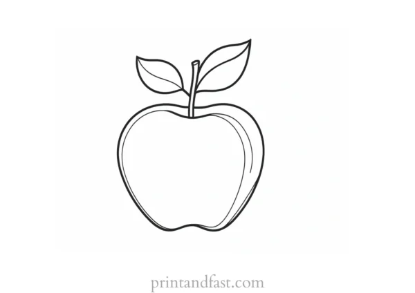 apple coloring page large