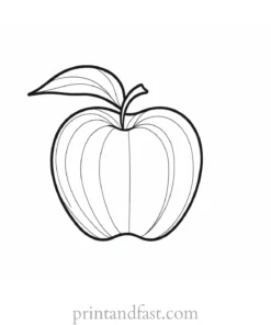 apple coloring page leaf