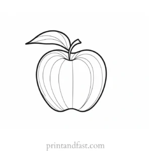 apple coloring page leaf