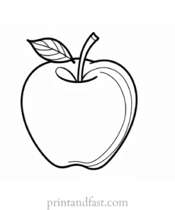 apple coloring page preschool