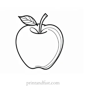 apple coloring page preschool