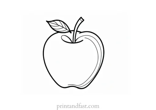 apple coloring page preschool