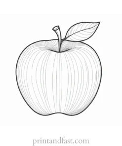 apple coloring page printable