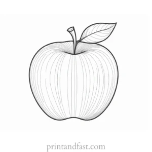 apple coloring page printable