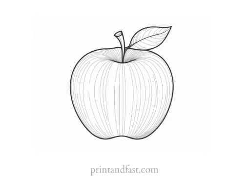 apple coloring page printable