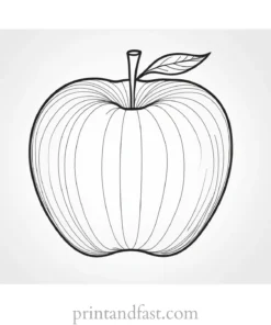 apple coloring page realistic