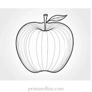 apple coloring page realistic