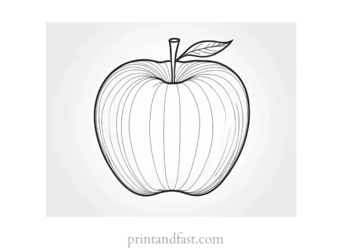 apple coloring page realistic