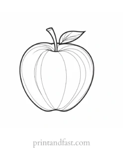 apple coloring page simple