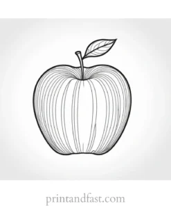 apple coloring page small