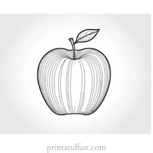 apple coloring page small