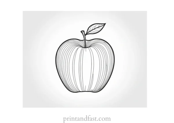 apple coloring page small