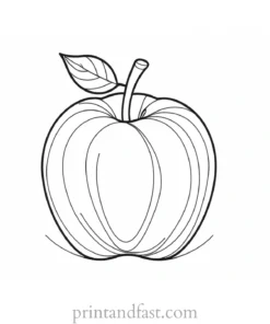 apple coloring page template