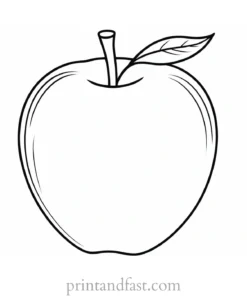 apple coloring page worksheet