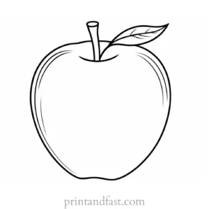 apple coloring page worksheet