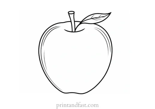 apple coloring page worksheet