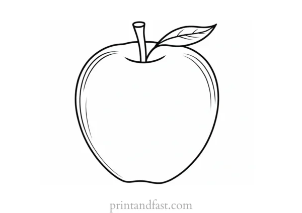 apple coloring page worksheet